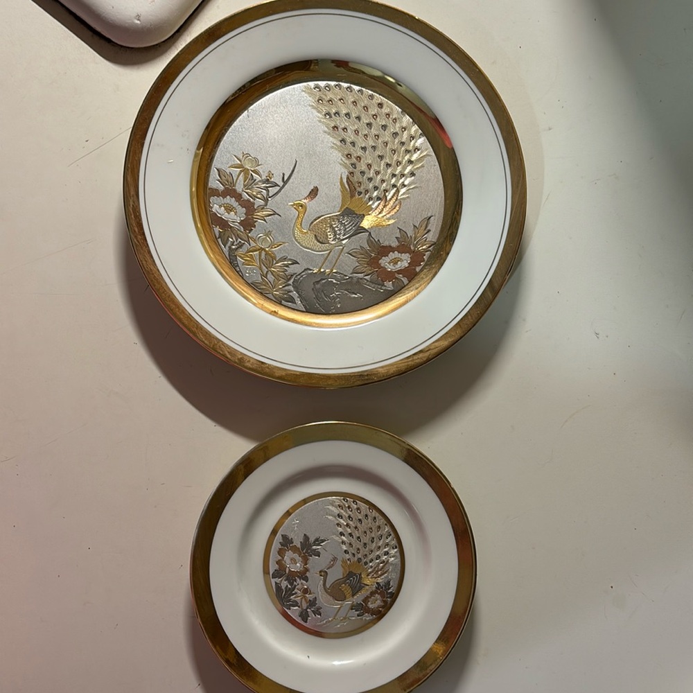 Chokin large and small matching gold  plated made in 1983 in excel cond